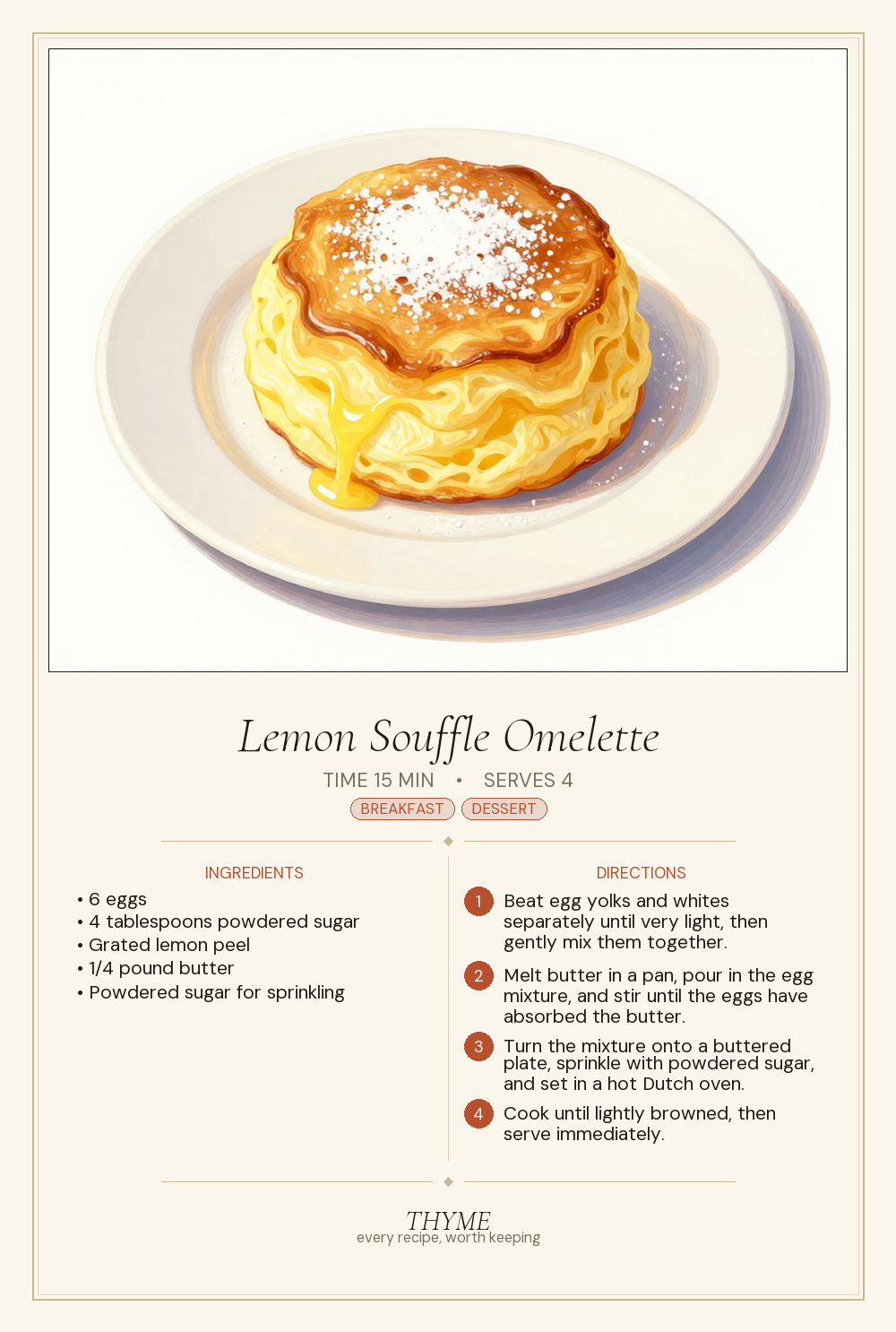 Lemon Souffle Omelette