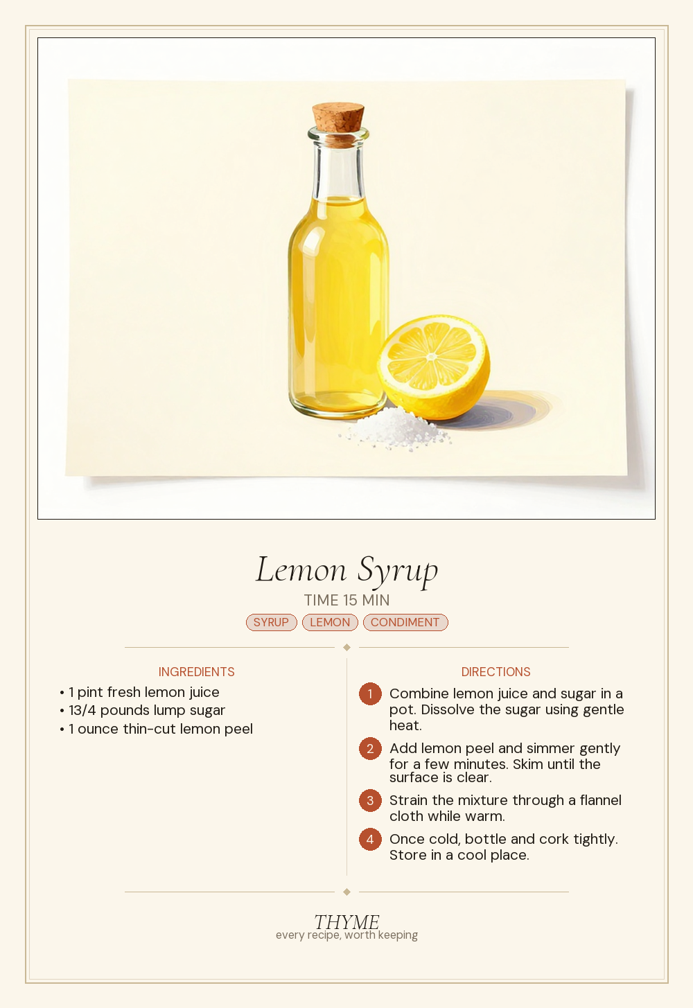 Lemon Syrup