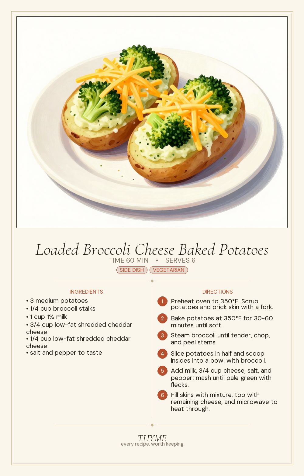 Loaded Broccoli Cheese Baked Potatoes