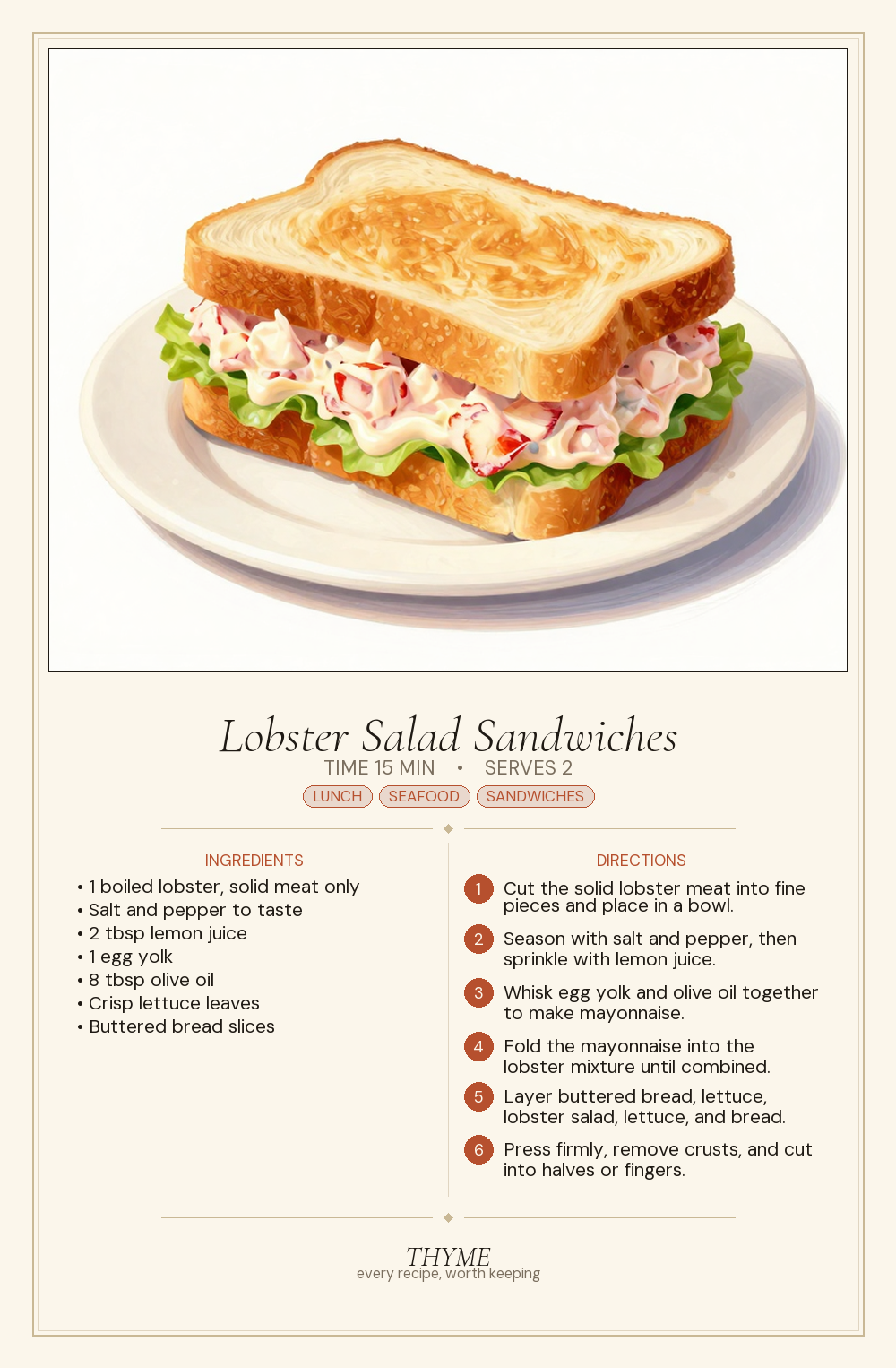 Lobster Salad Sandwiches
