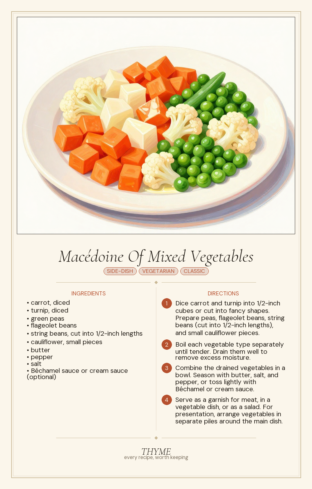 Macédoine Of Mixed Vegetables
