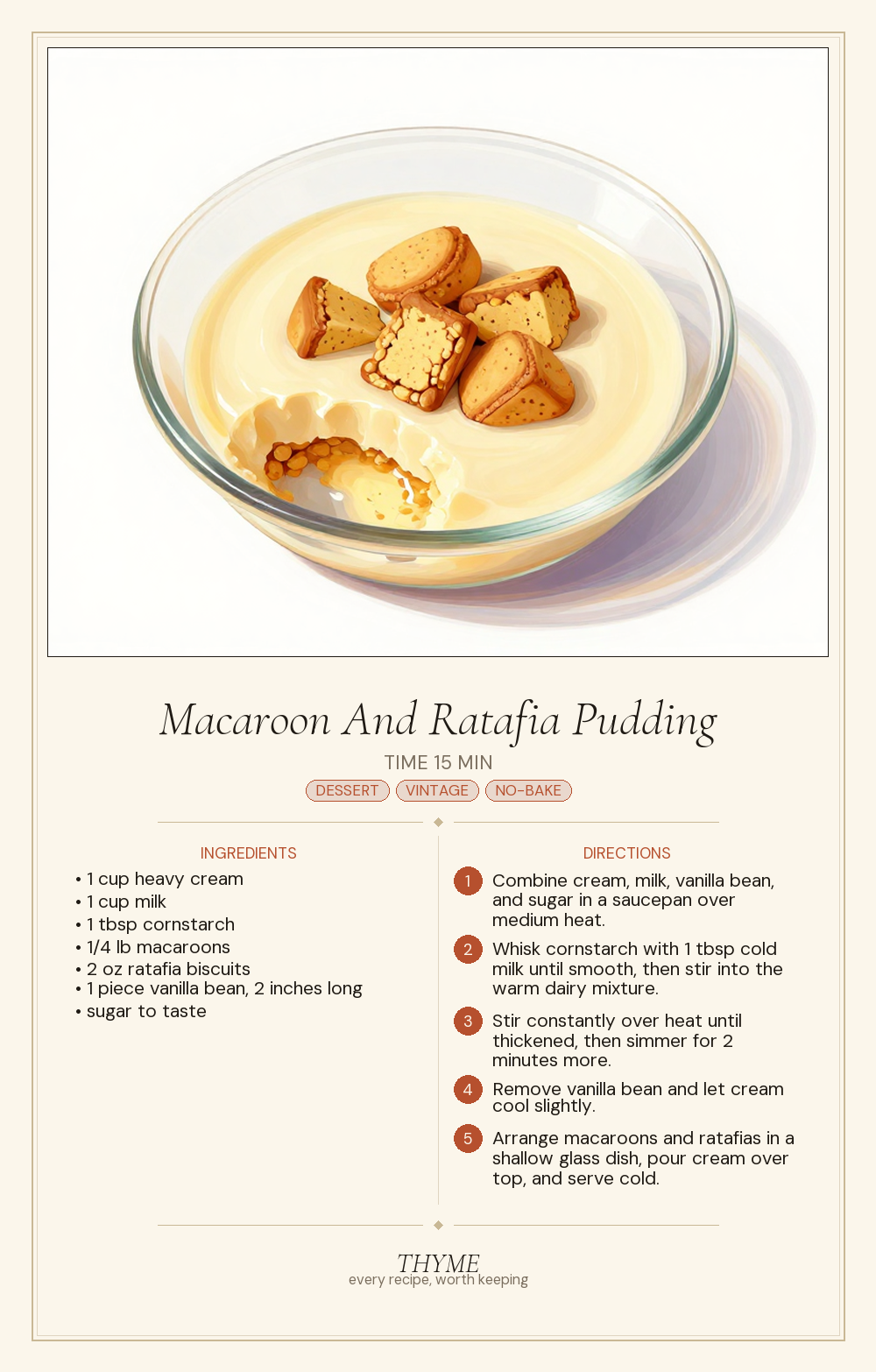 Macaroon And Ratafia Pudding