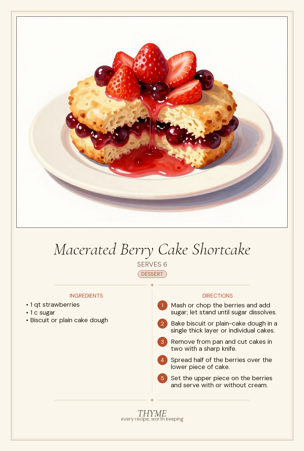 Macerated Berry Cake Shortcake