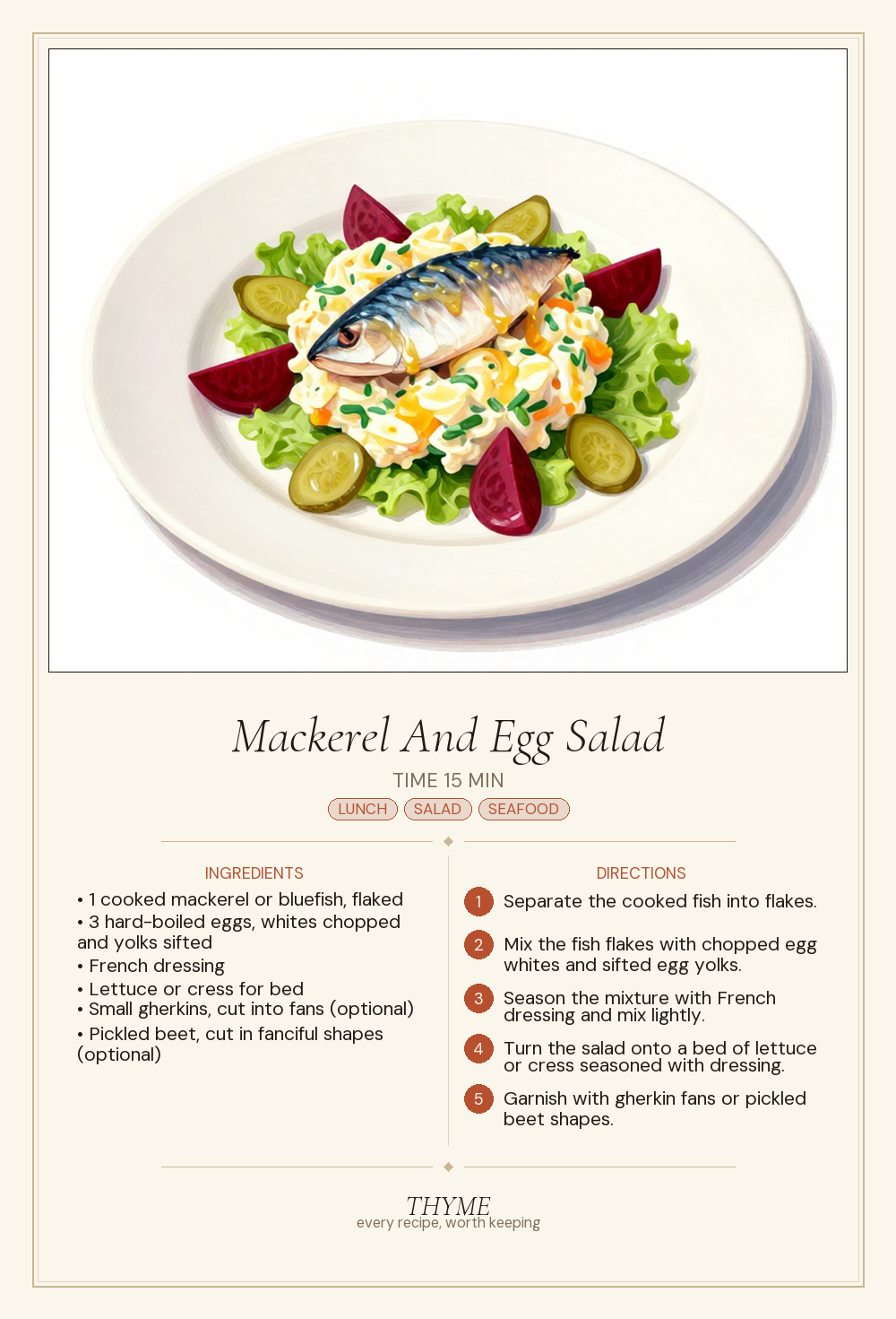 Mackerel And Egg Salad