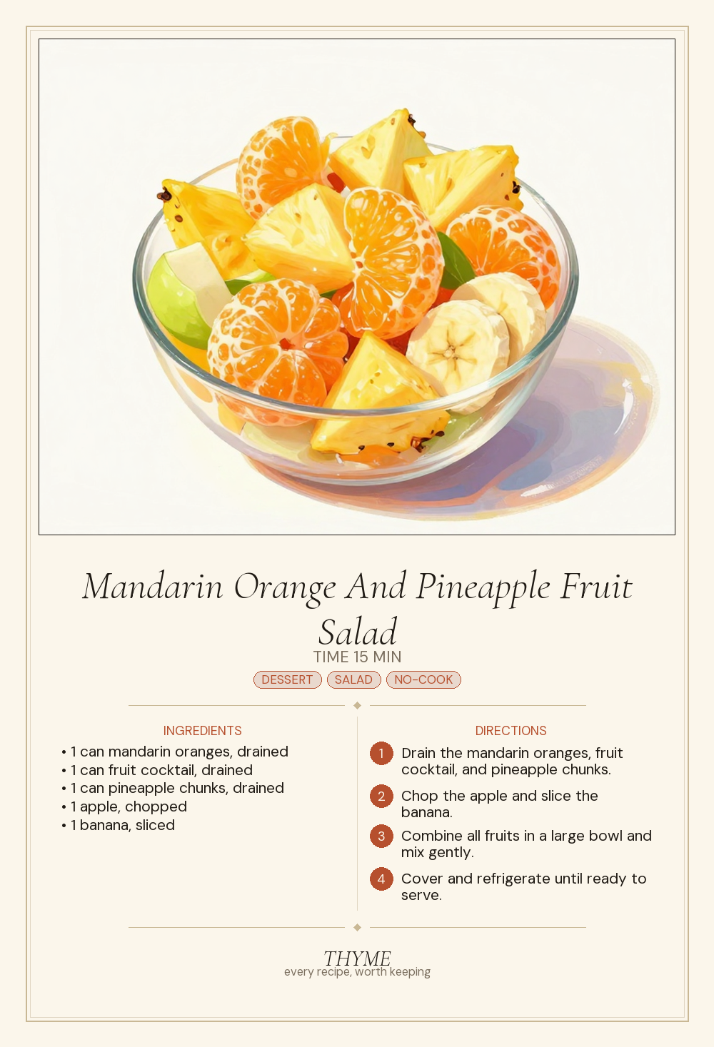 Mandarin Orange And Pineapple Fruit Salad