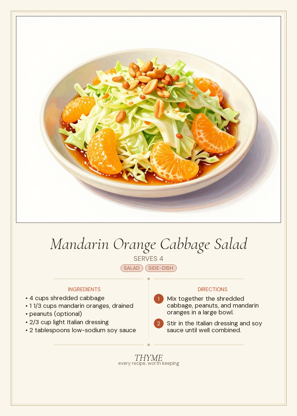 Mandarin Orange Cabbage Salad