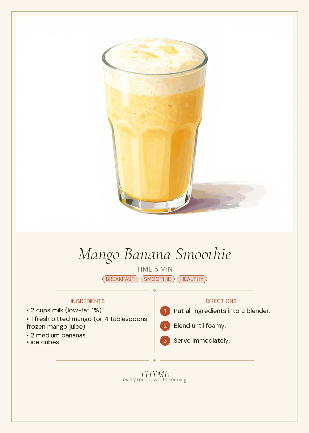 Mango Banana Smoothie