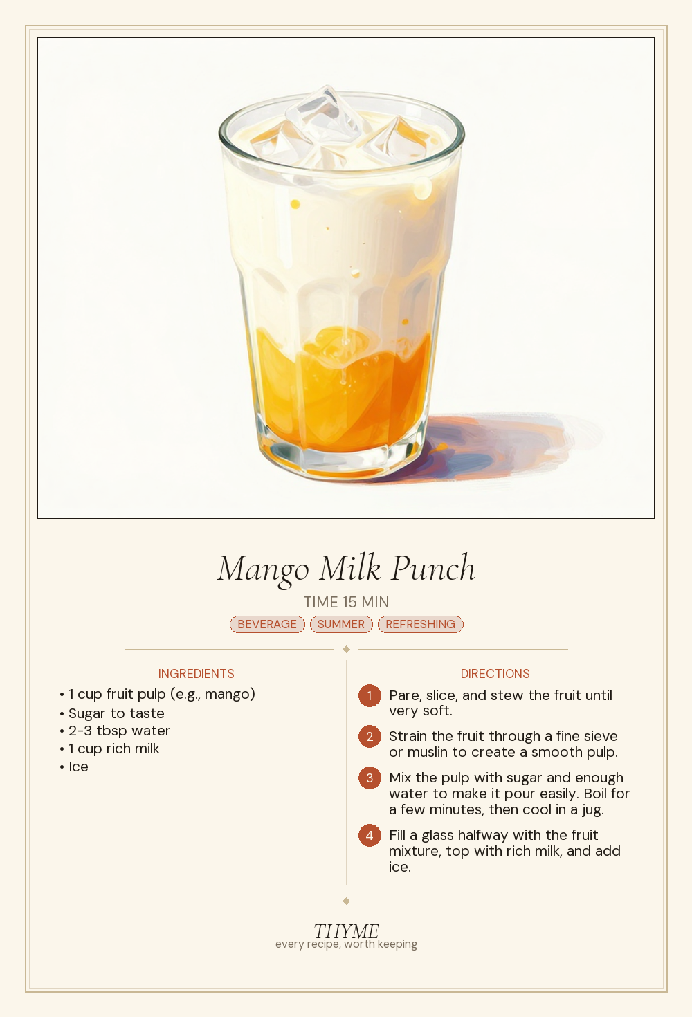 Mango Milk Punch