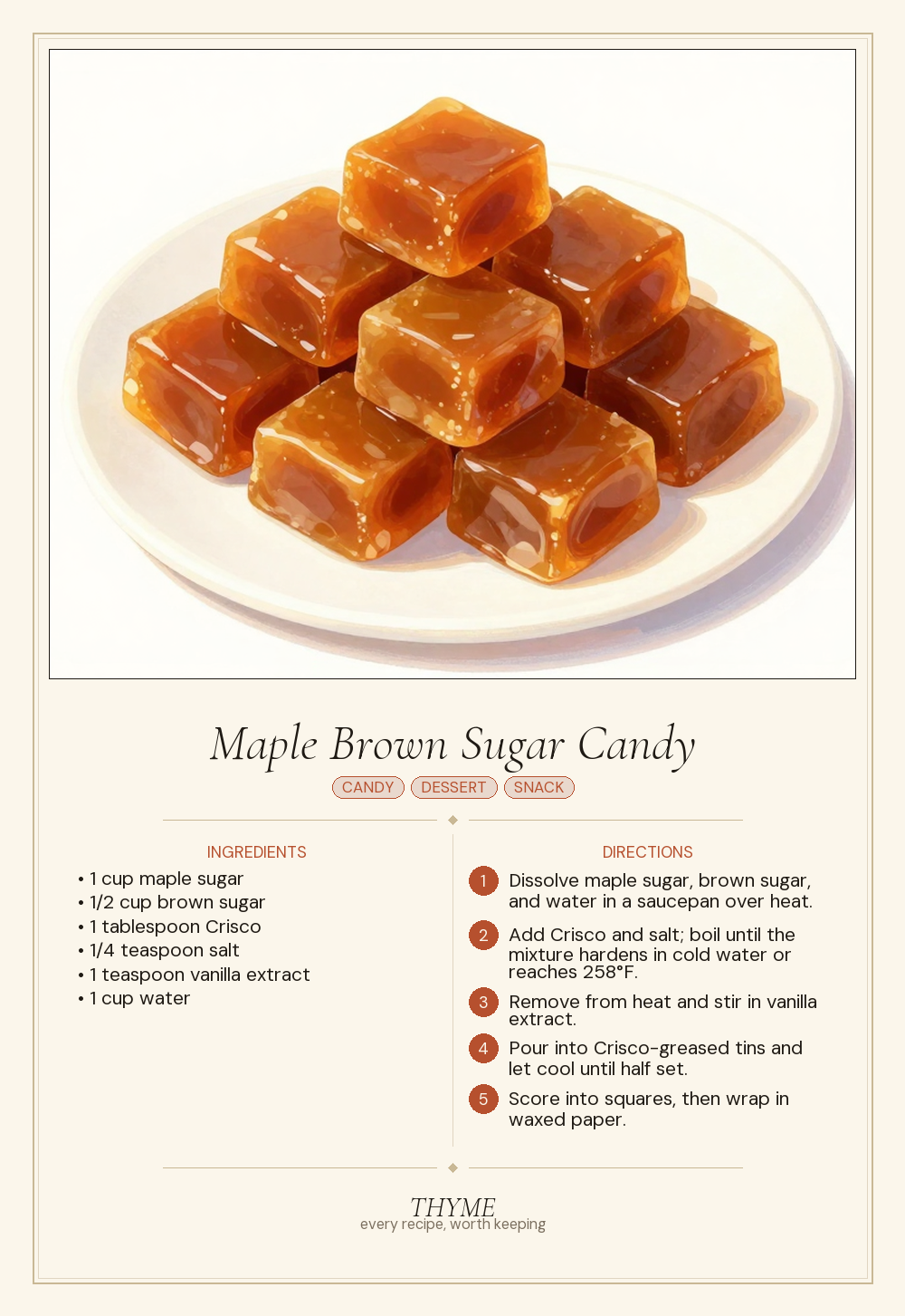 Maple Brown Sugar Candy