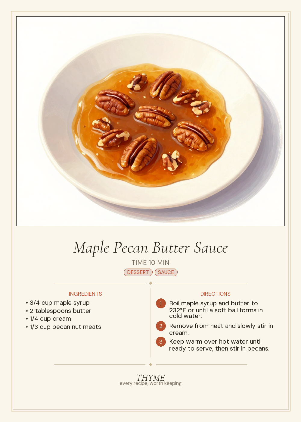 Maple Pecan Butter Sauce