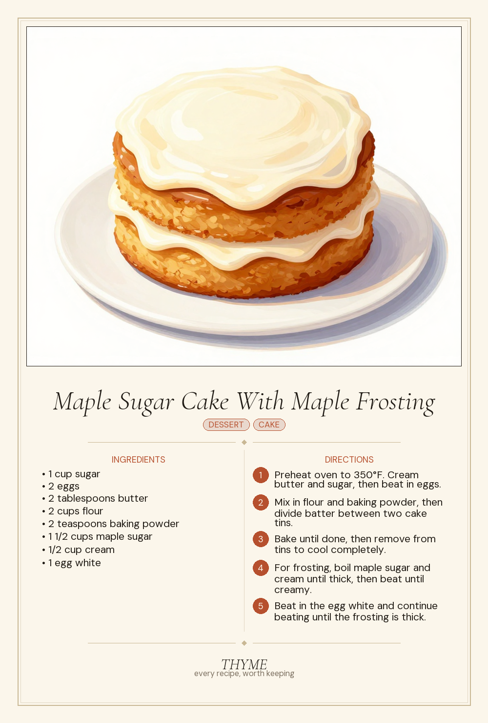 Maple Sugar Cake With Maple Frosting