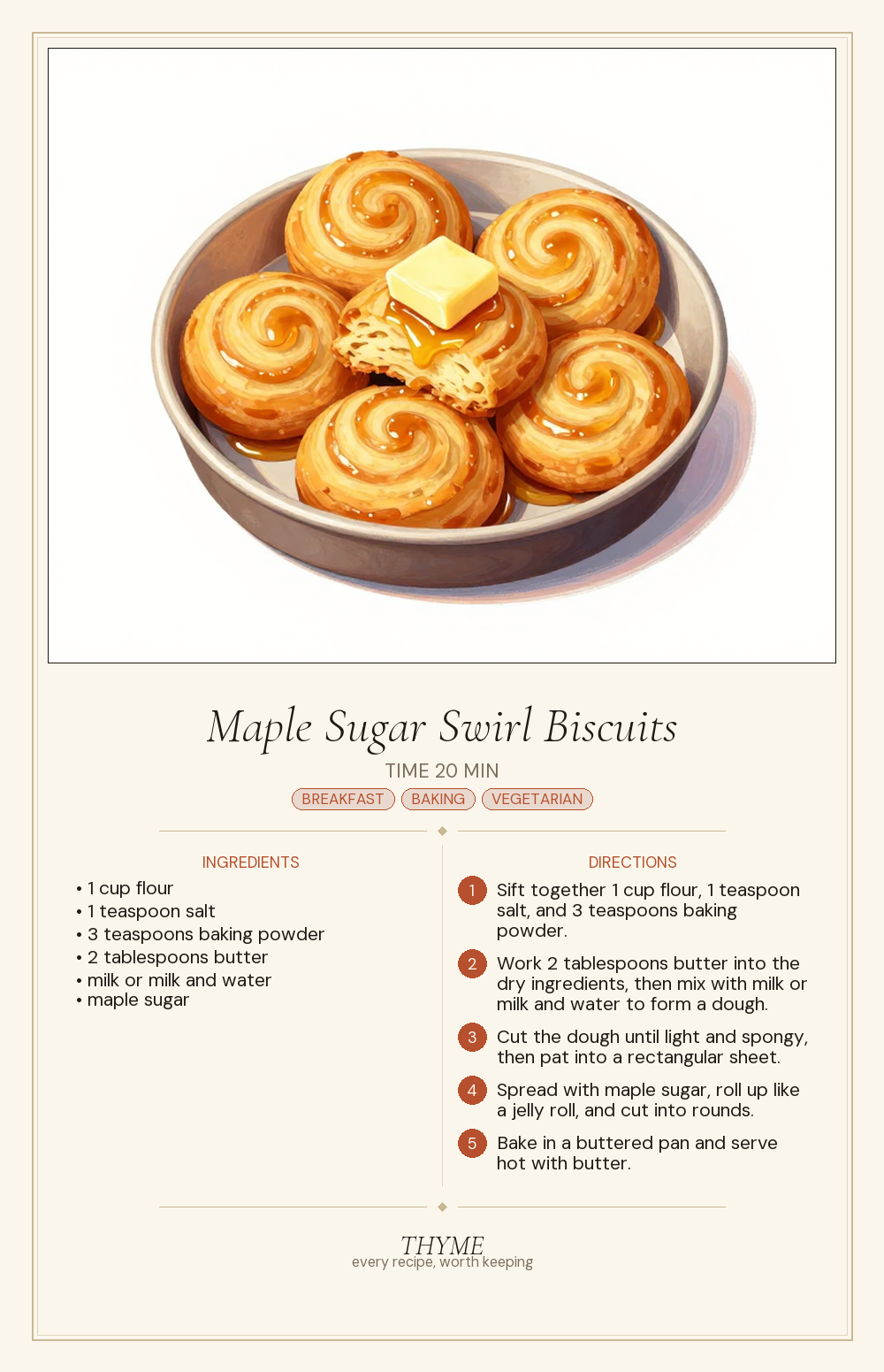 Maple Sugar Swirl Biscuits