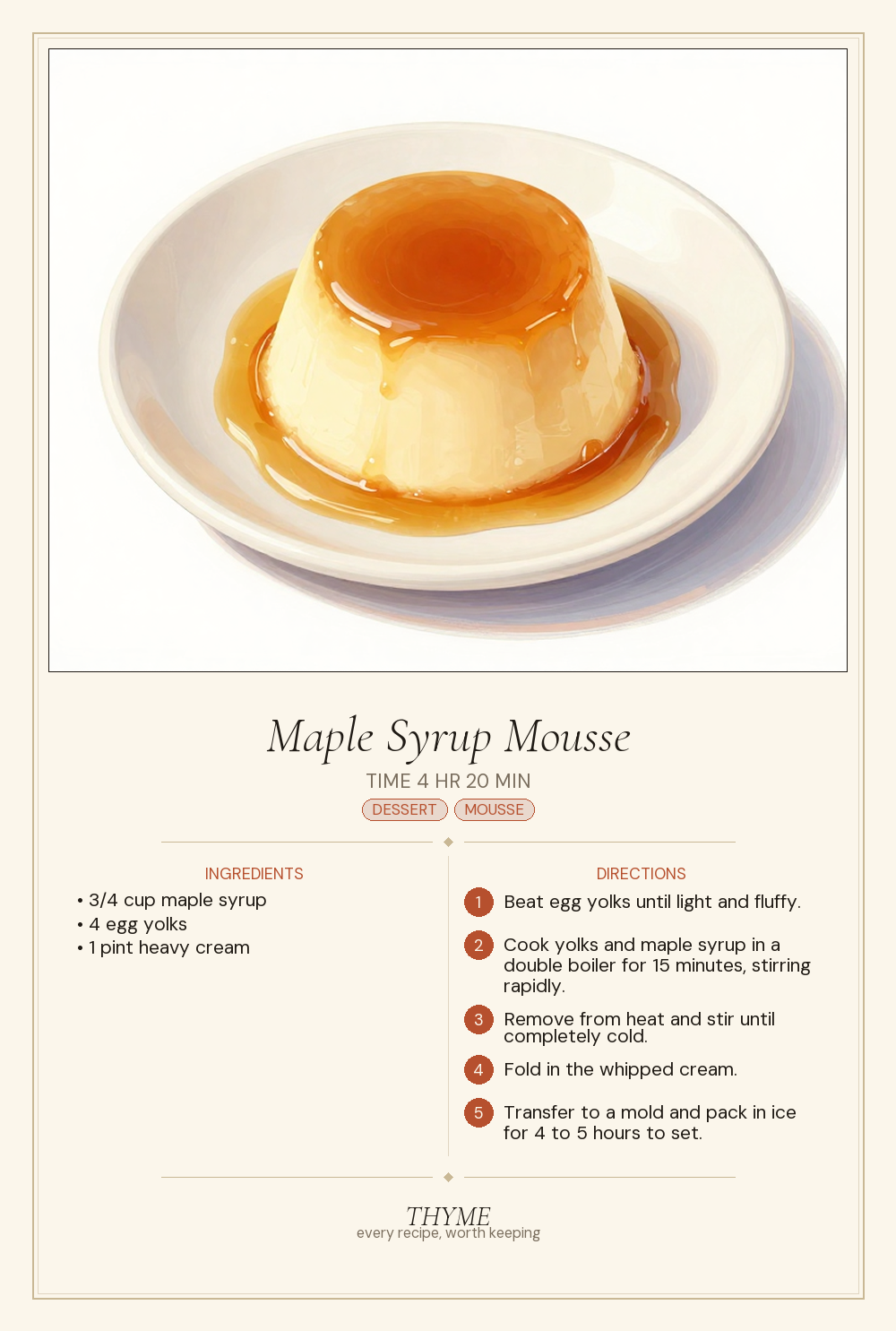 Maple Syrup Mousse