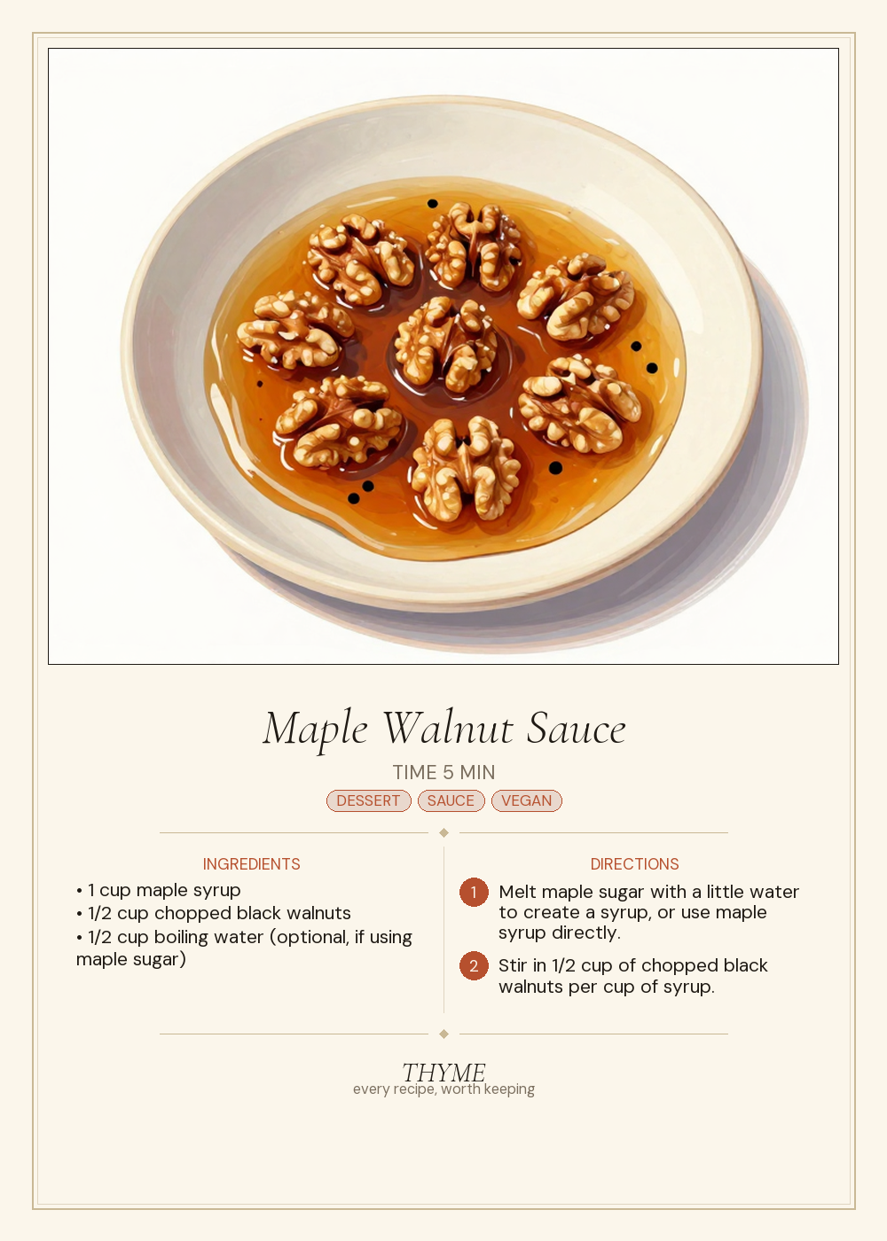 Maple Walnut Sauce