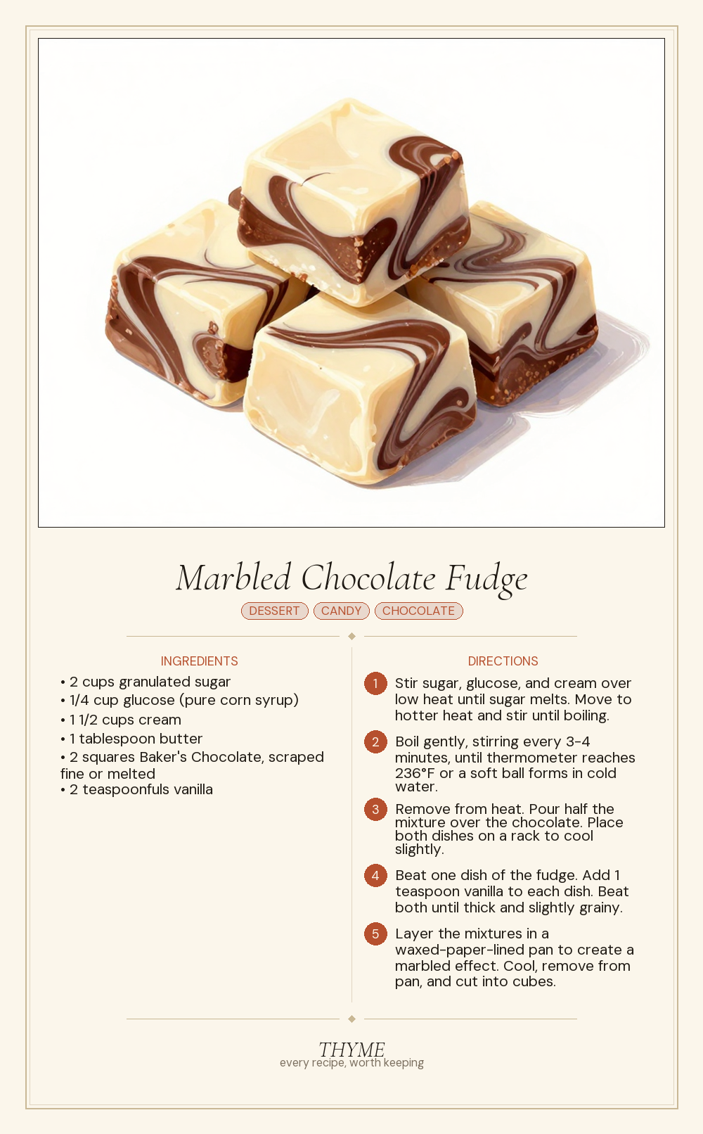 Marbled Chocolate Fudge