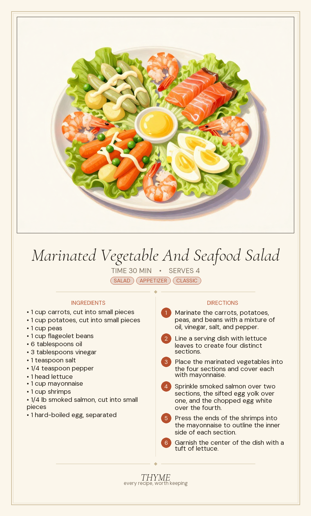 Marinated Vegetable And Seafood Salad