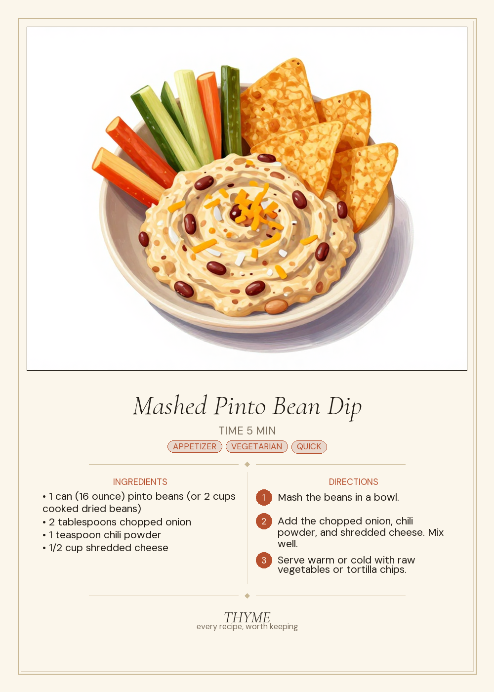 Mashed Pinto Bean Dip