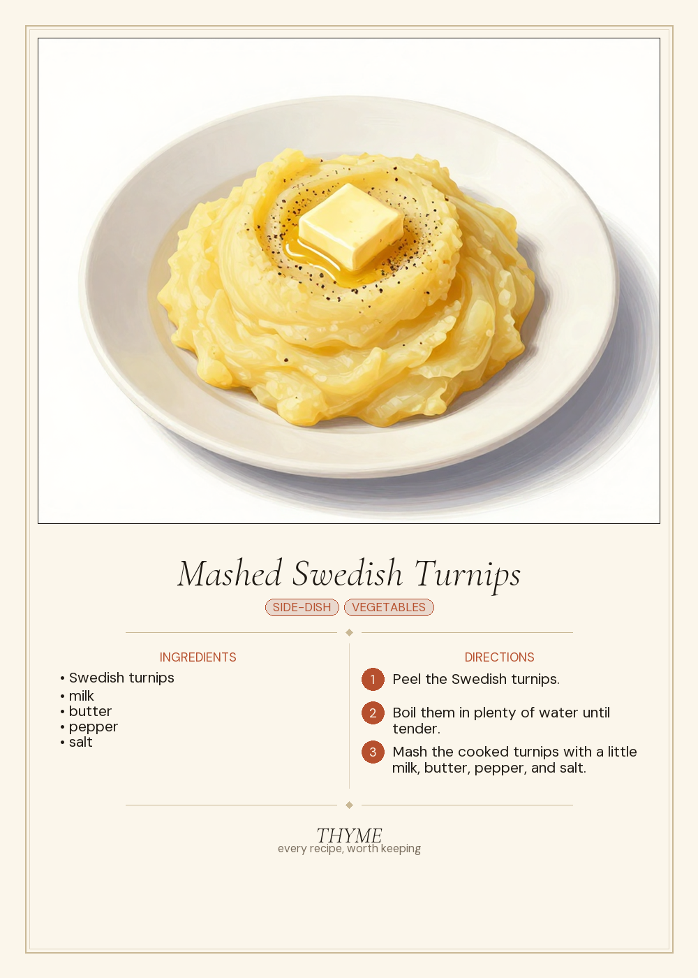 Mashed Swedish Turnips