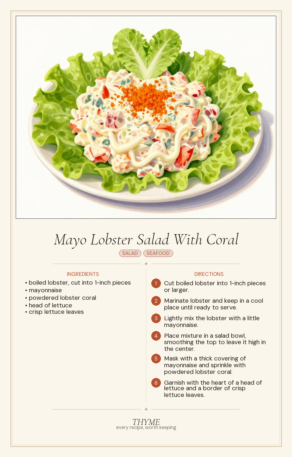 Mayo Lobster Salad With Coral