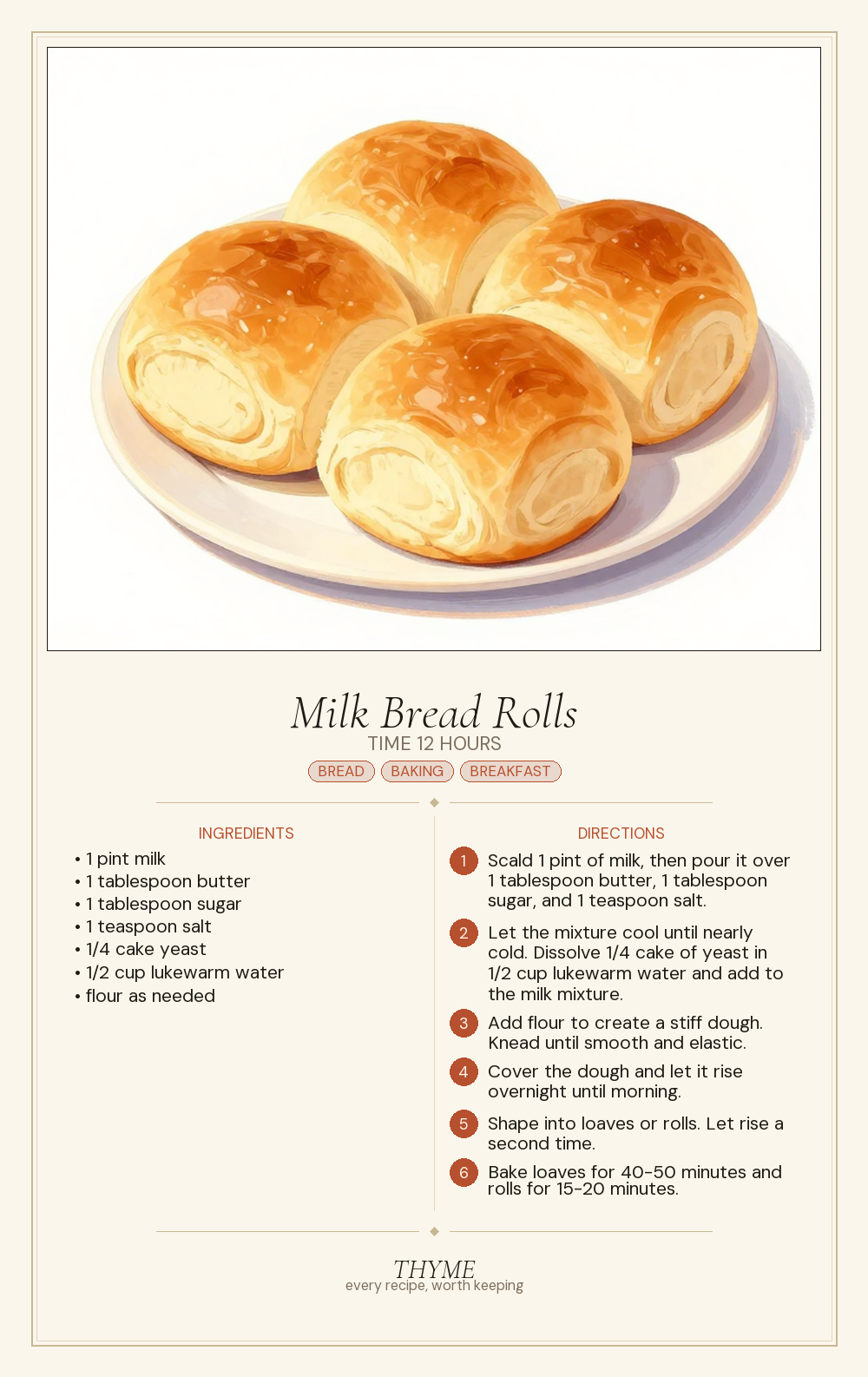 Milk Bread Rolls