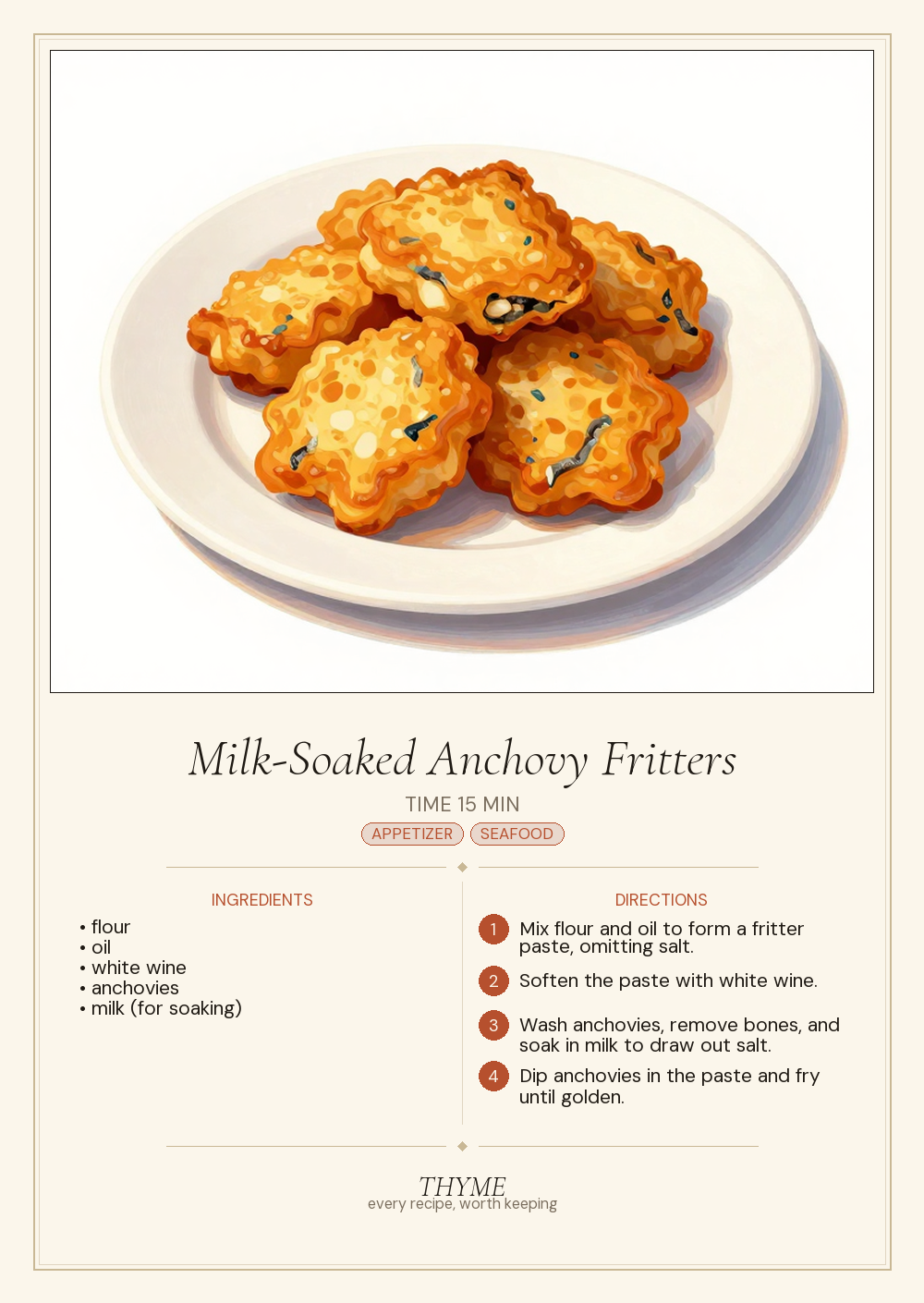 Milk-Soaked Anchovy Fritters