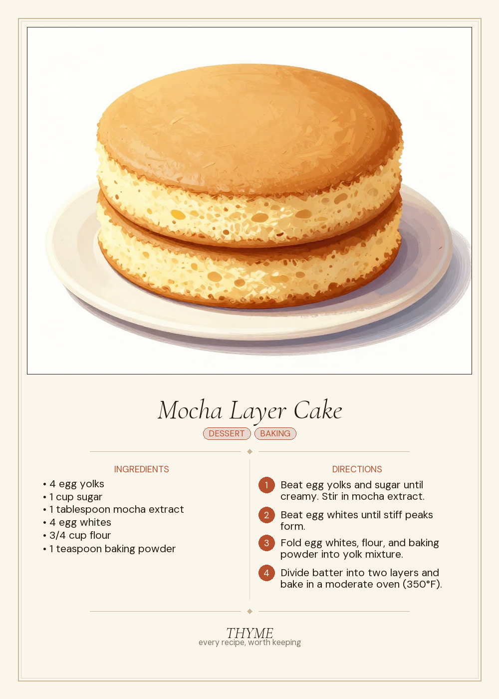 Mocha Layer Cake
