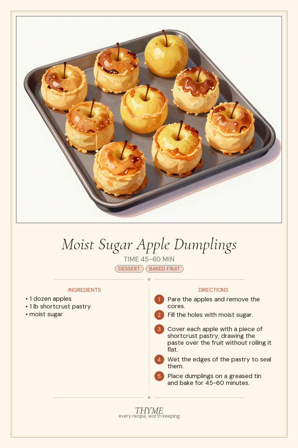 Moist Sugar Apple Dumplings