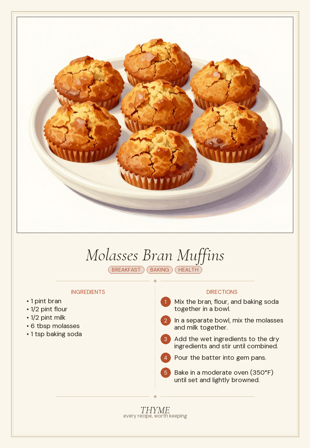 Molasses Bran Muffins