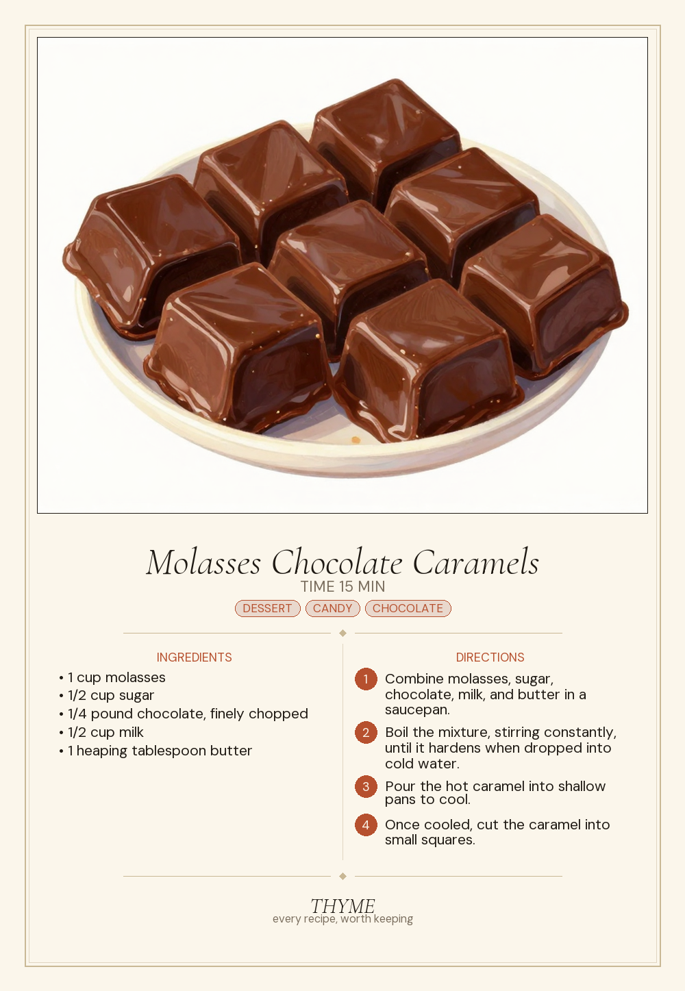 Molasses Chocolate Caramels