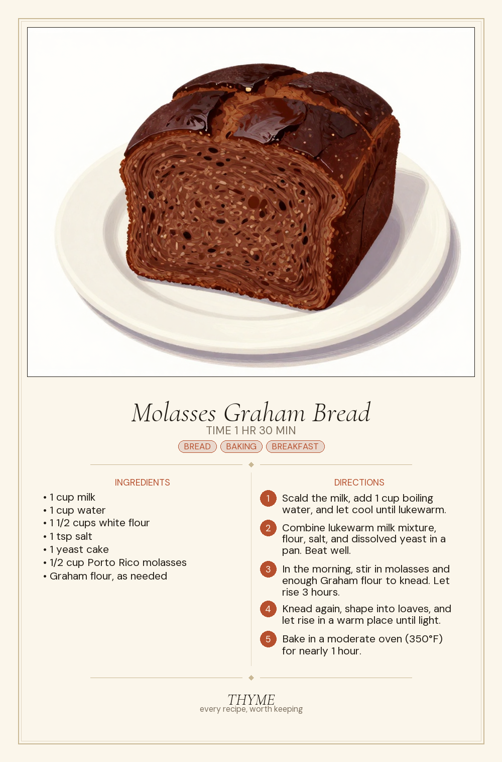 Molasses Graham Bread