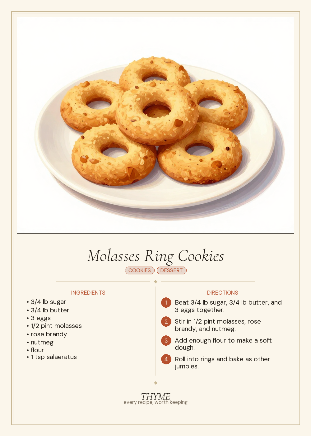 Molasses Ring Cookies