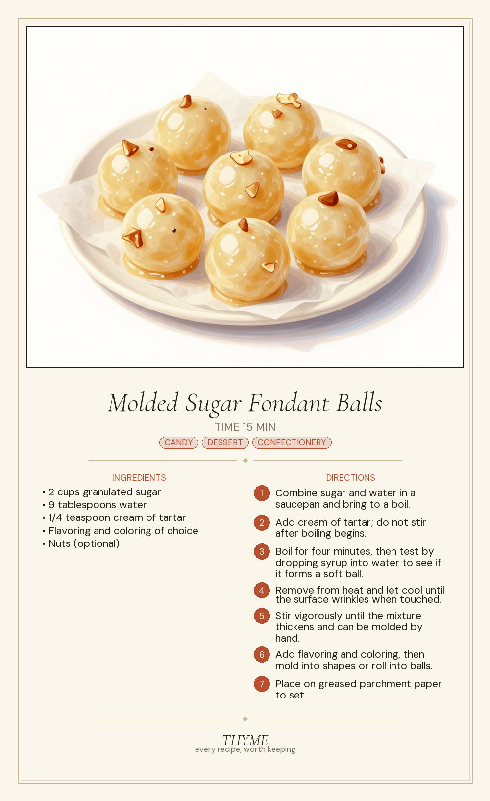 Molded Sugar Fondant Balls