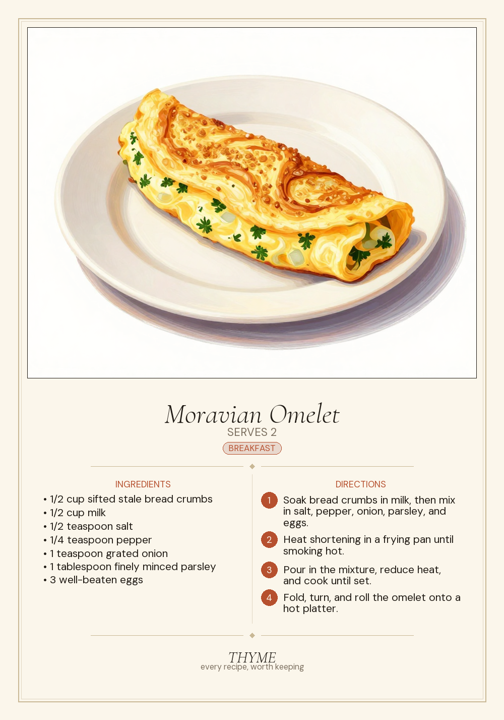 Moravian Omelet