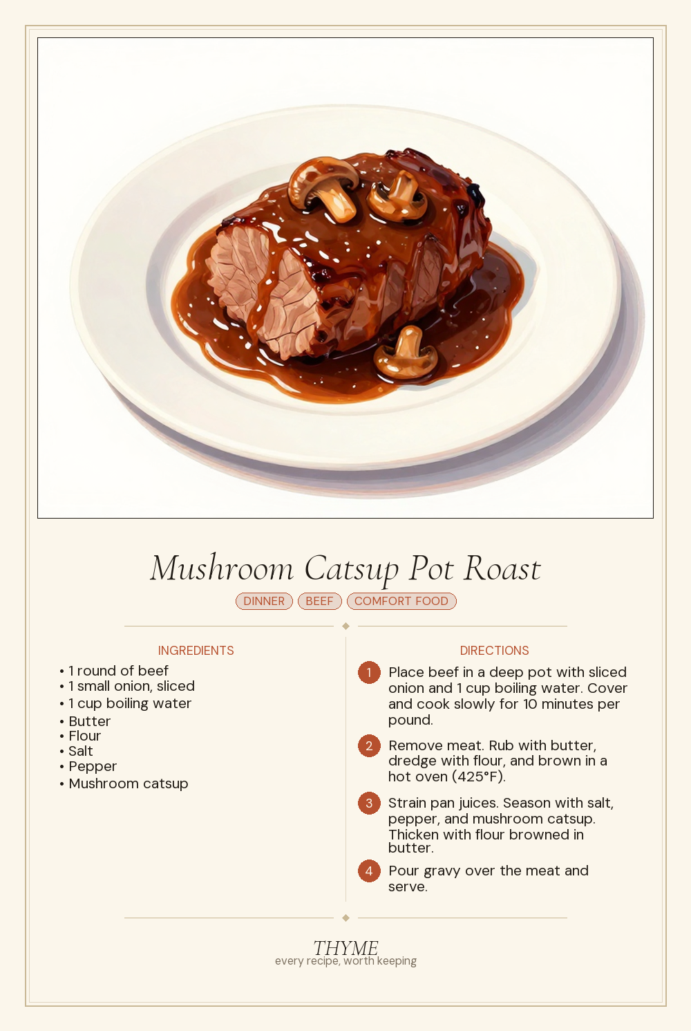 Mushroom Catsup Pot Roast
