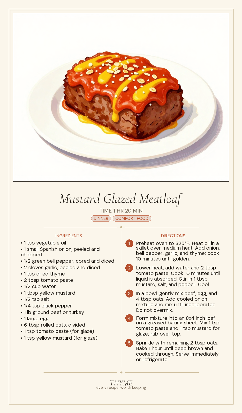 Mustard Glazed Meatloaf