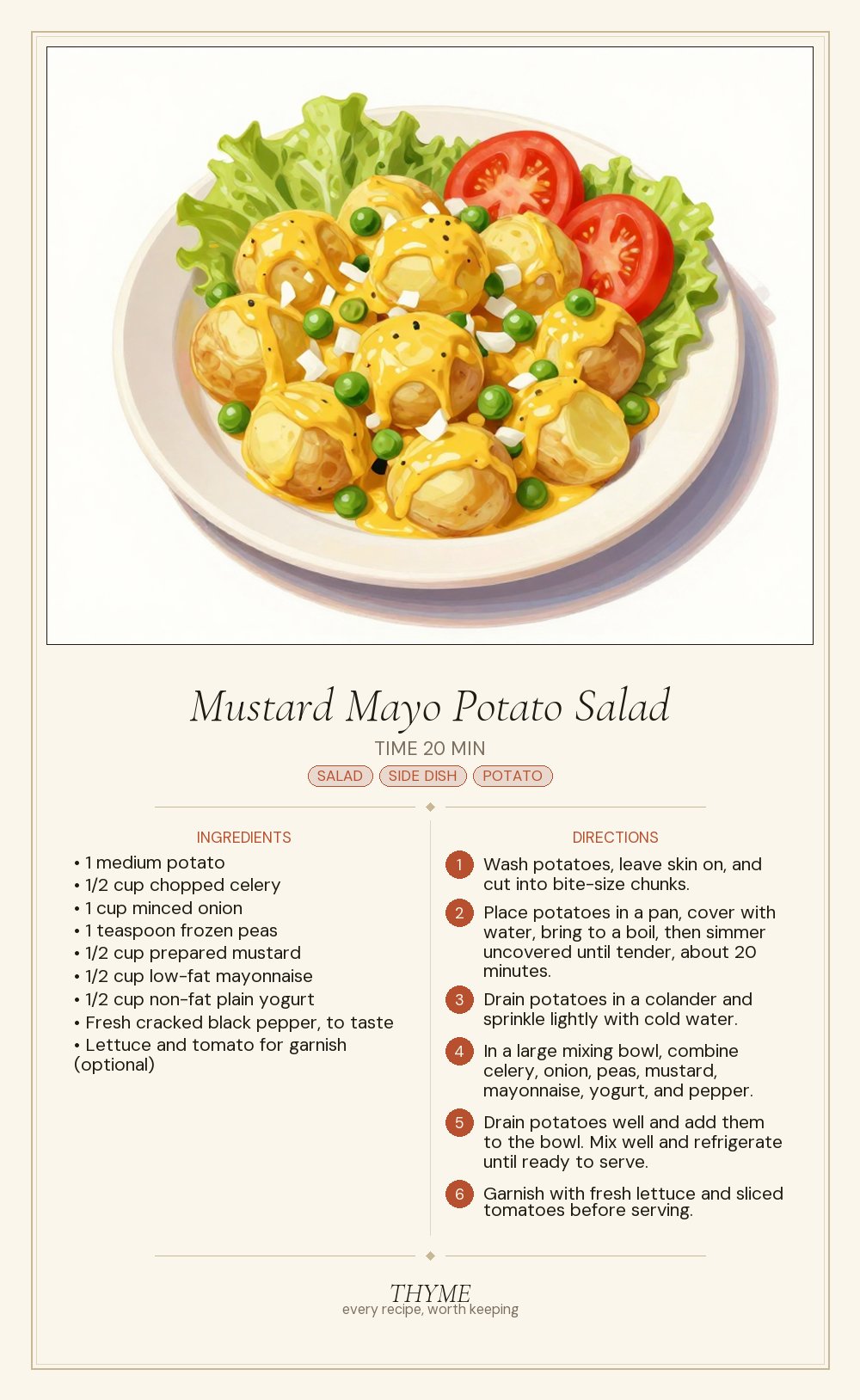 Mustard Mayo Potato Salad