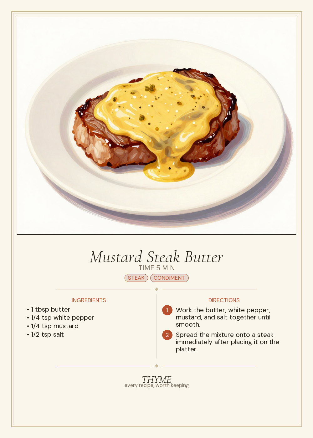 Mustard Steak Butter