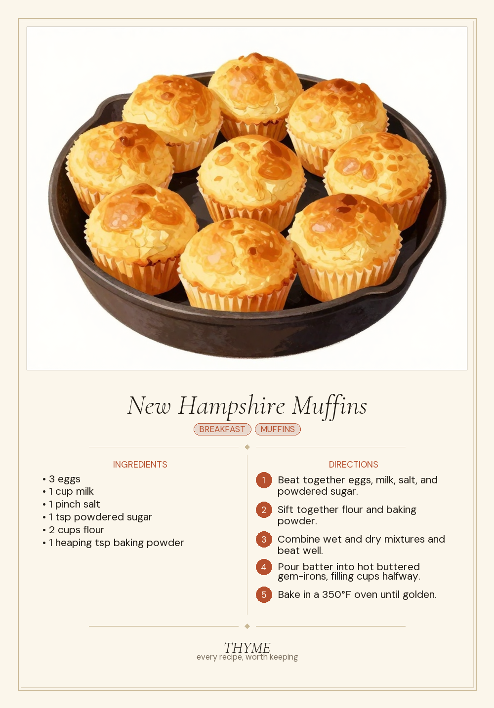 New Hampshire Muffins