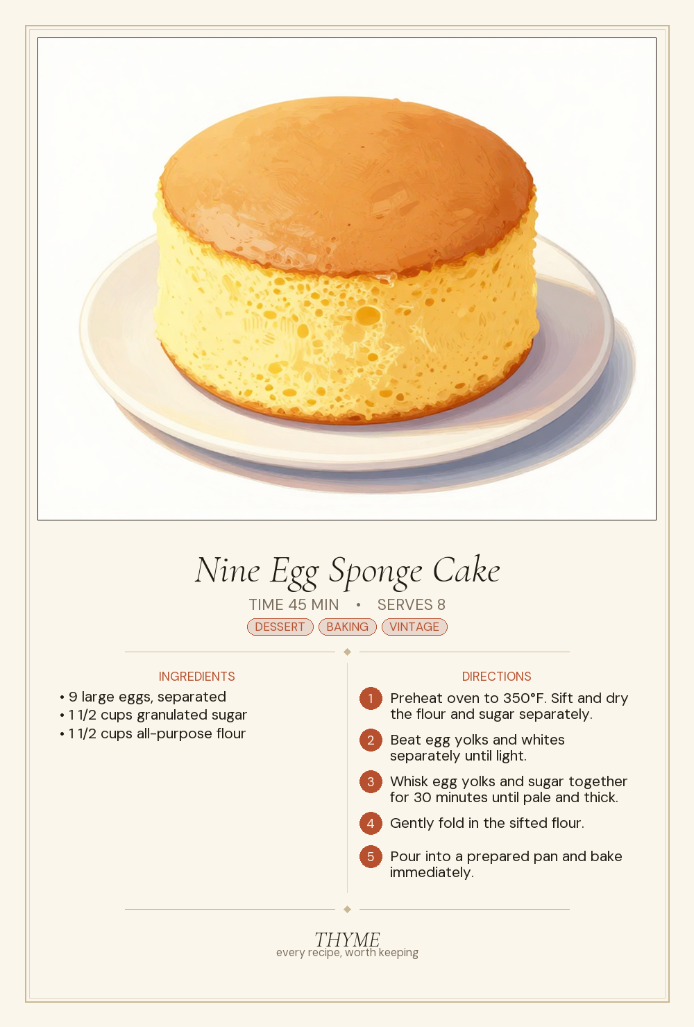 Nine Egg Sponge Cake