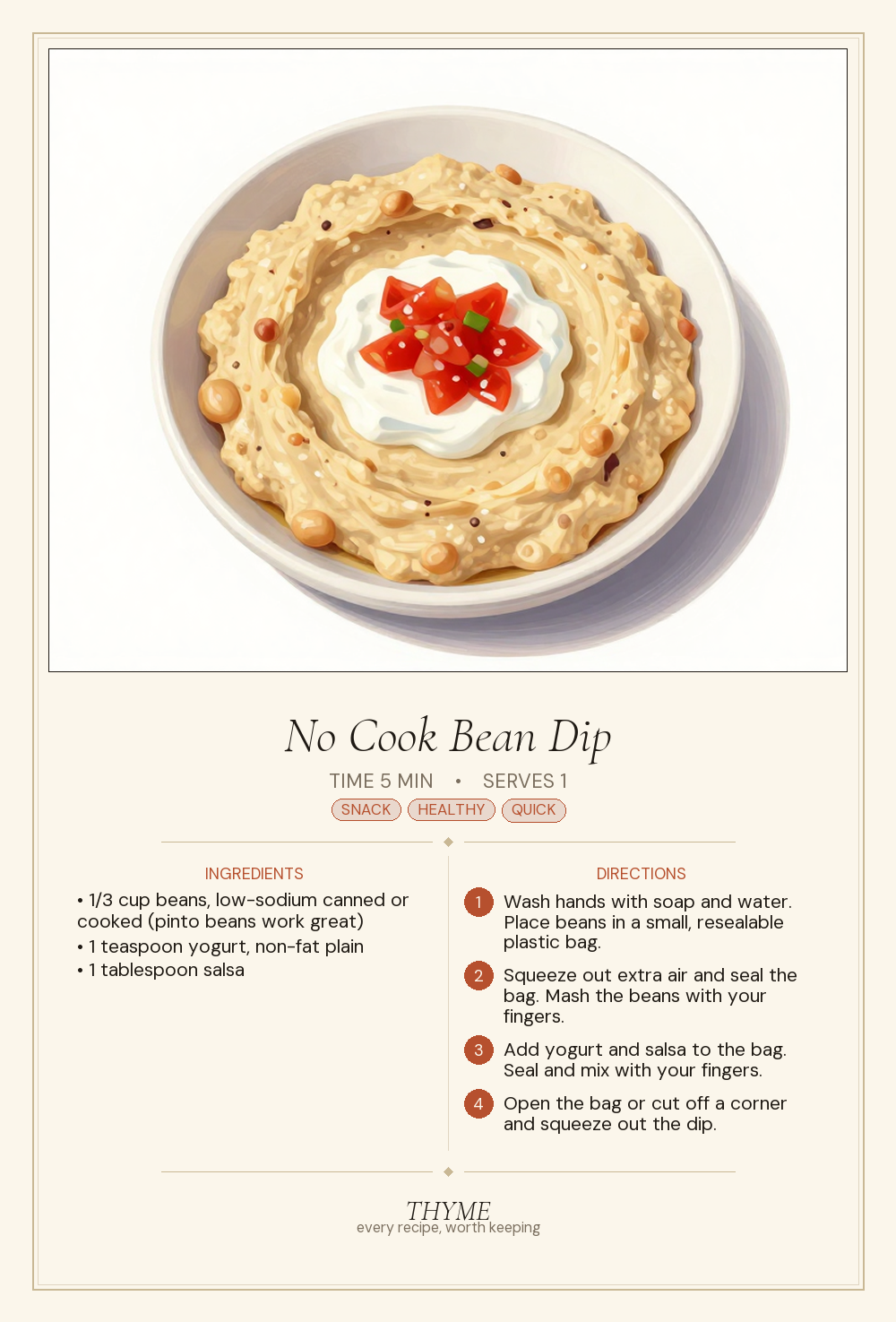 No Cook Bean Dip