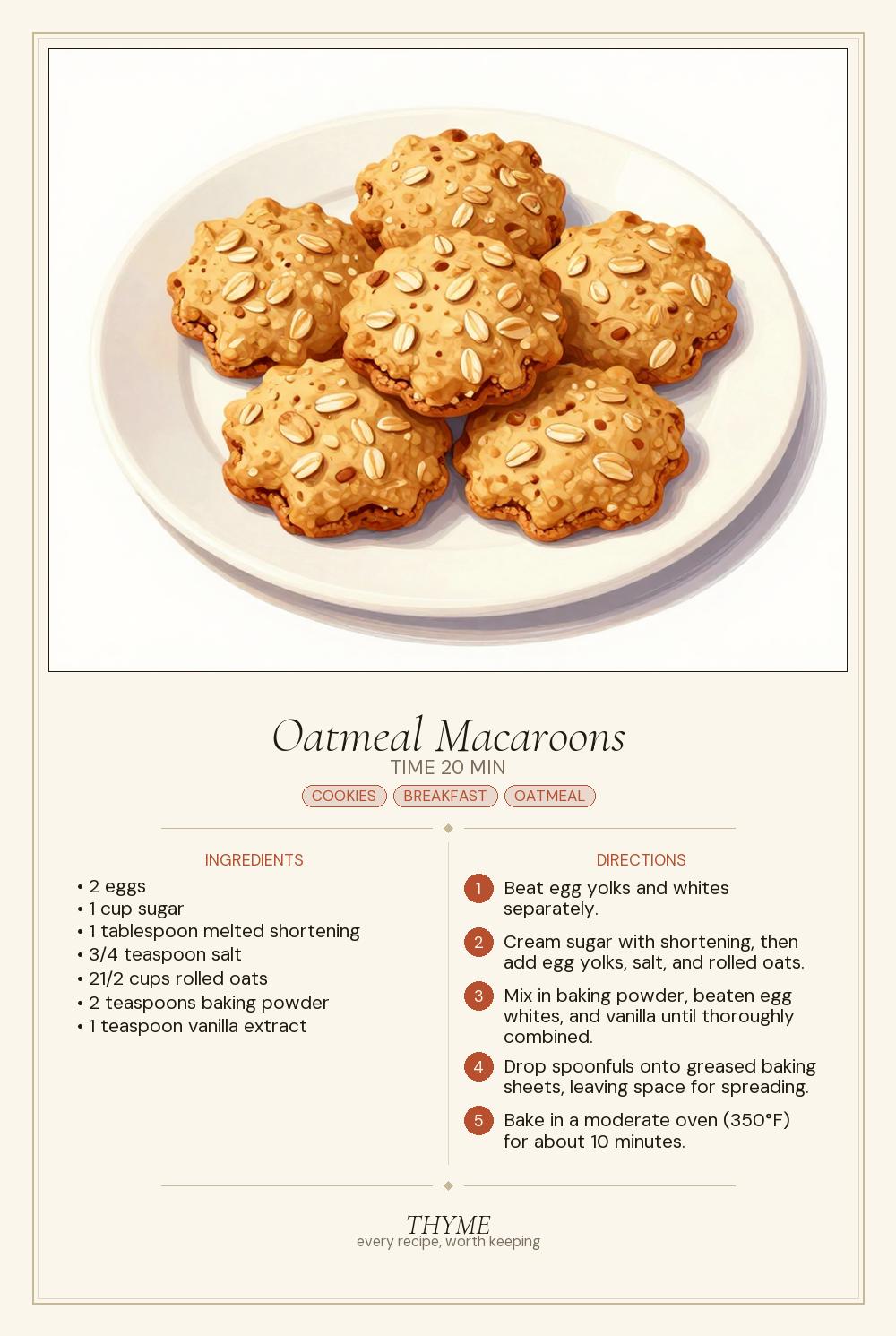 Oatmeal Macaroons