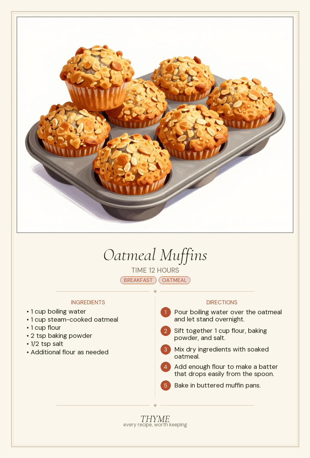Oatmeal Muffins