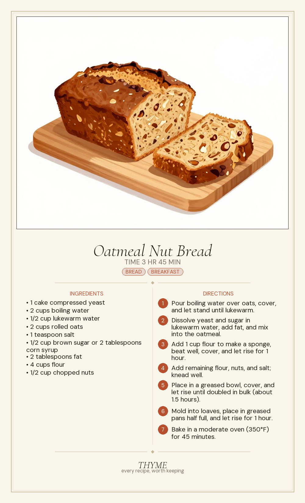 Oatmeal Nut Bread