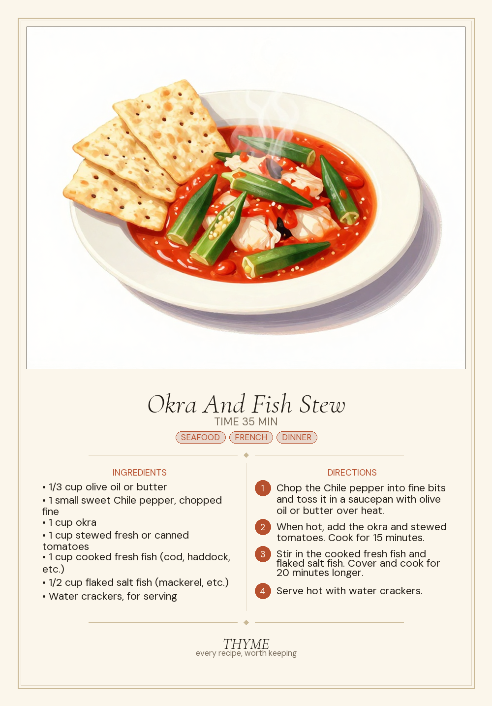 Okra And Fish Stew