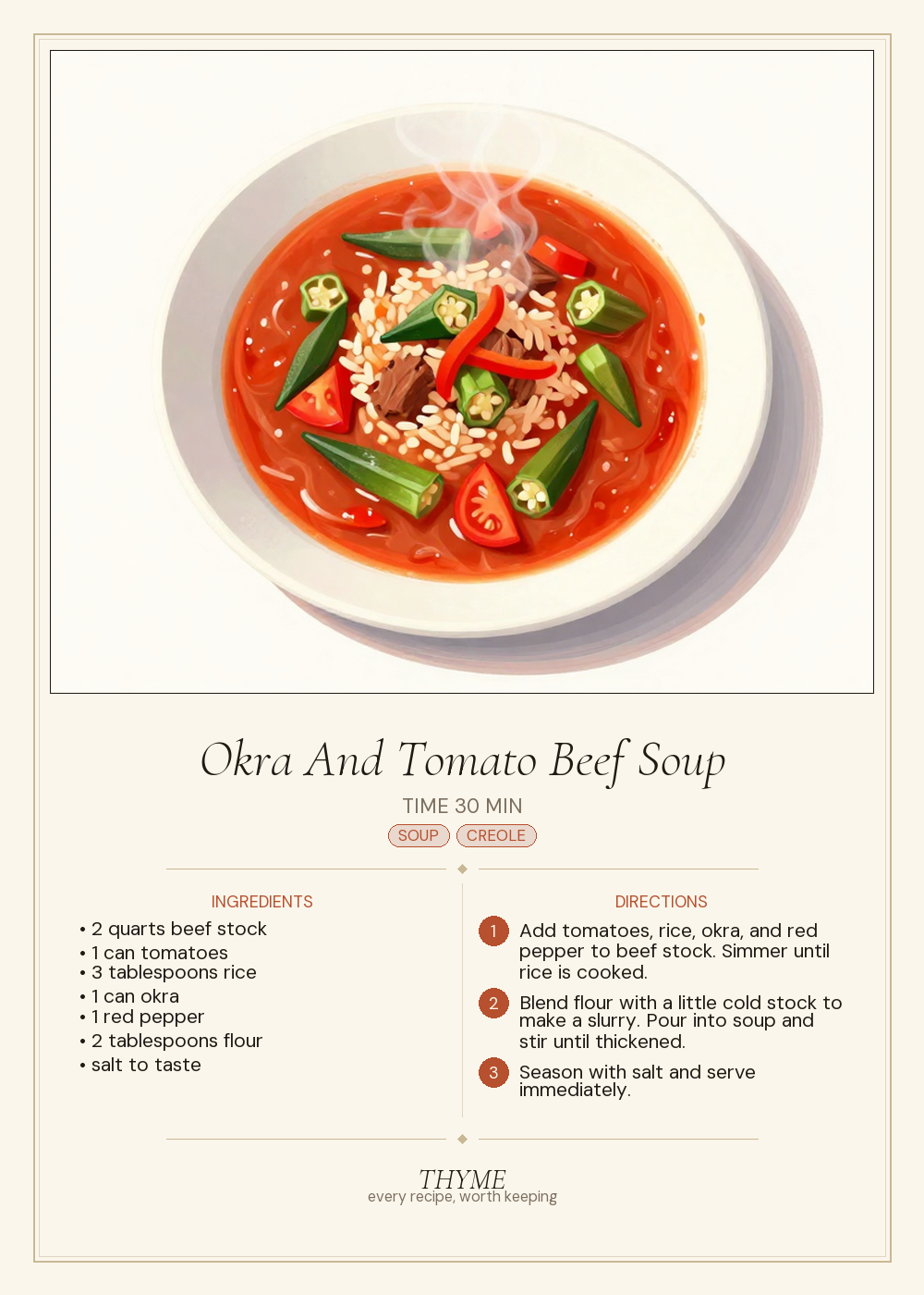 Okra And Tomato Beef Soup