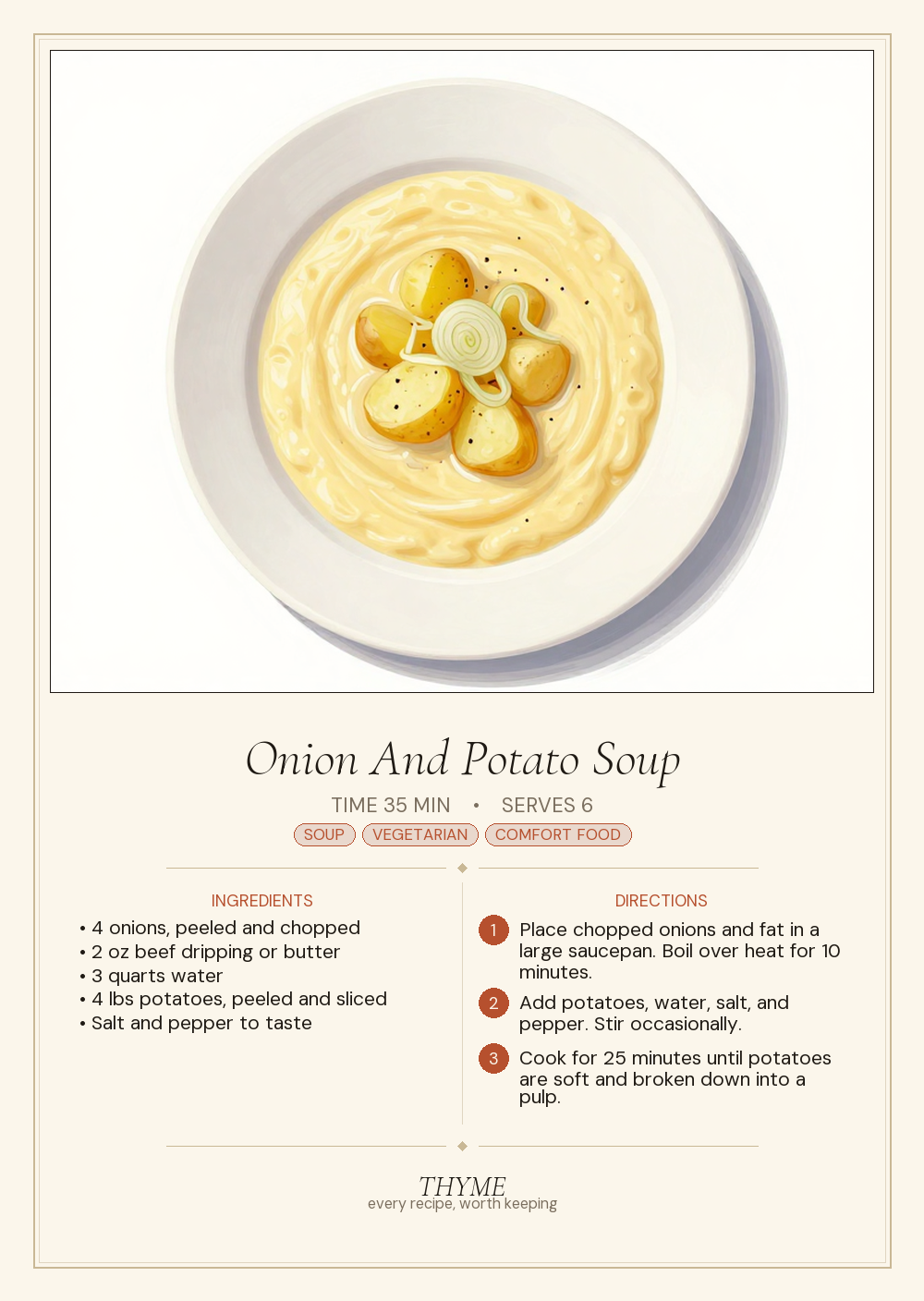 Onion And Potato Soup