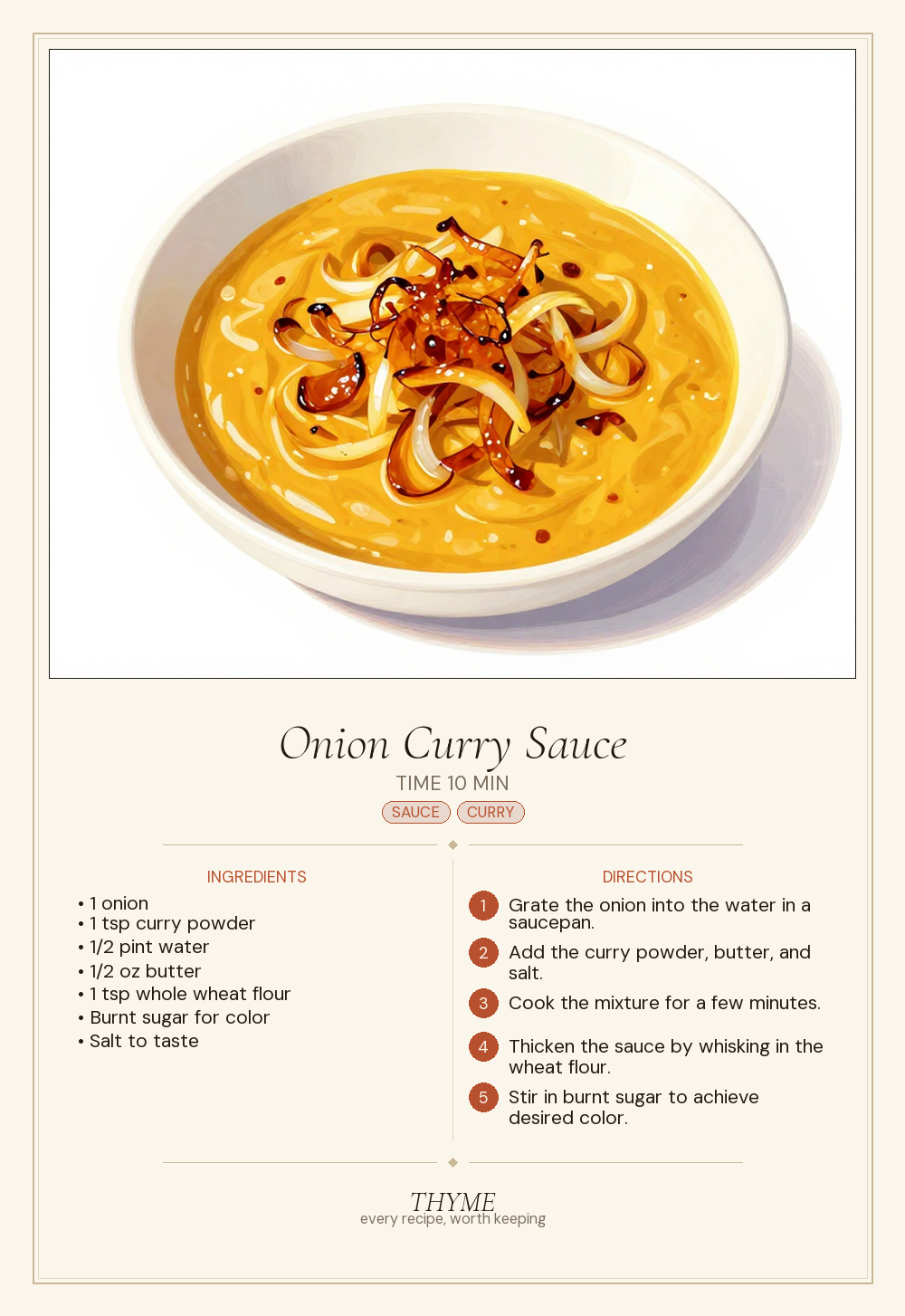 Onion Curry Sauce