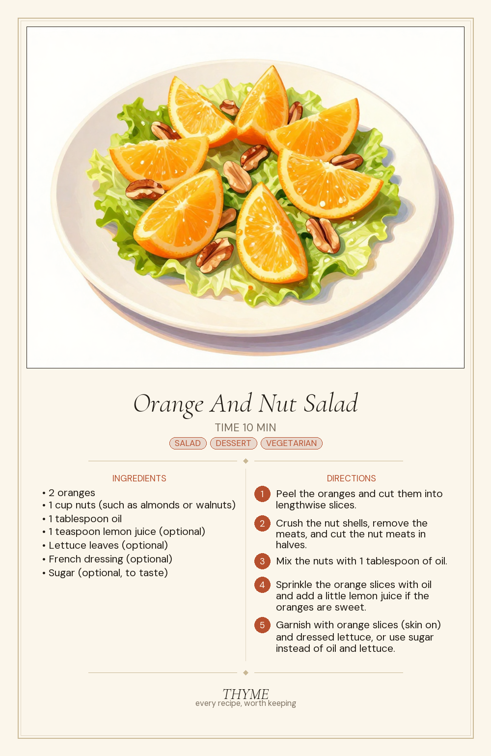 Orange And Nut Salad