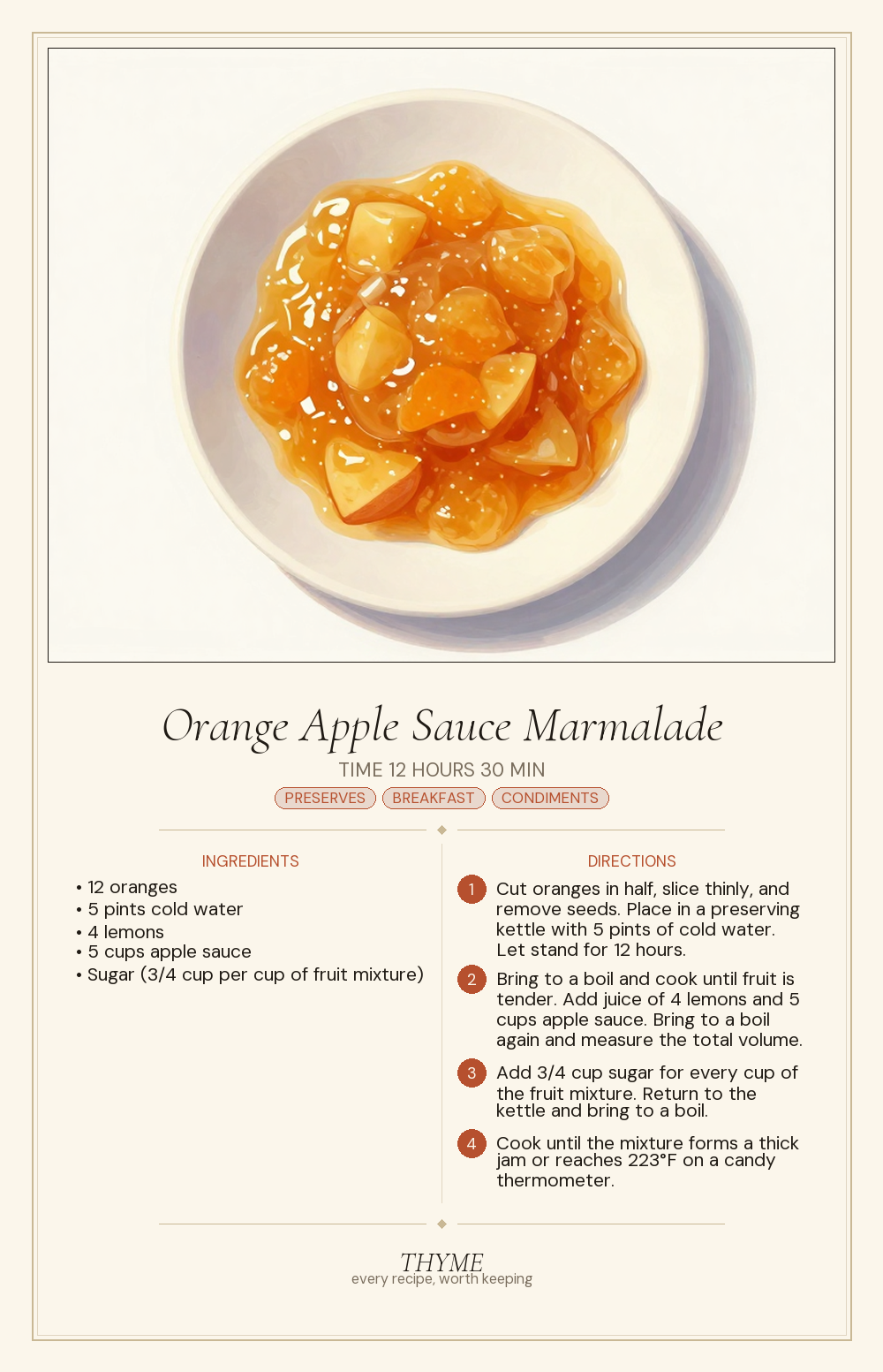 Orange Apple Sauce Marmalade
