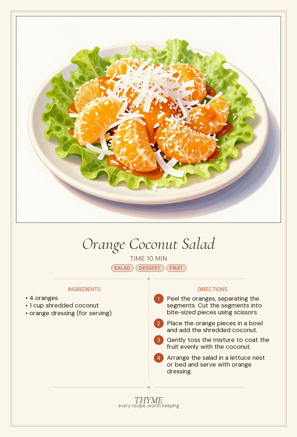 Orange Coconut Salad
